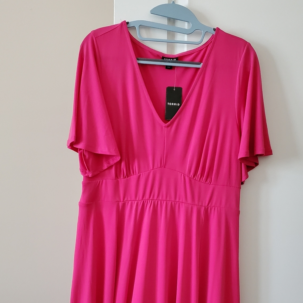NWT Torrid Hot Pink A-line Dress